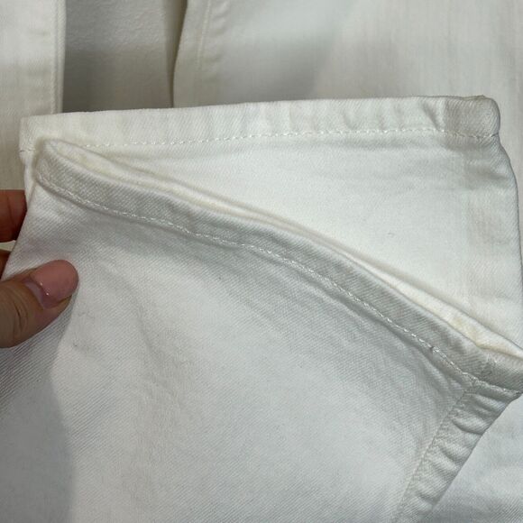 Madewell The Perfect Vintage Jean Straight Leg High Rise White Women's 24 NWD - Picture 7 of 13